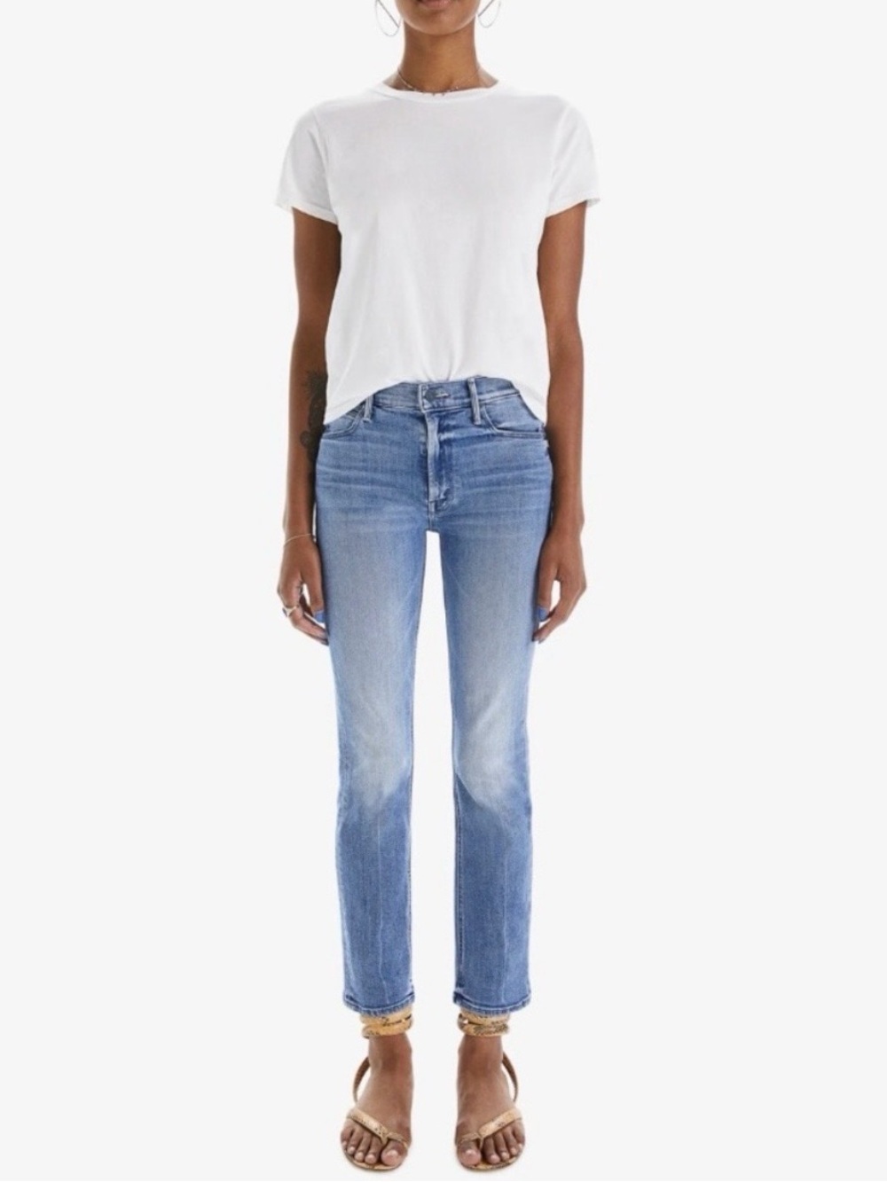 MOTHER the dazzler straight jeans in we are animals NWT
